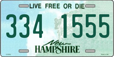 NH license plate 3341555
