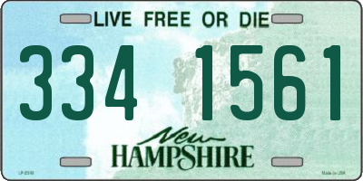 NH license plate 3341561