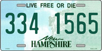NH license plate 3341565