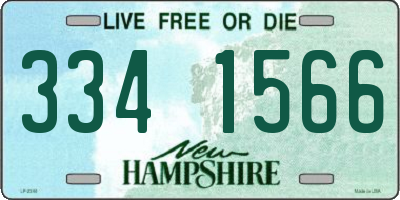 NH license plate 3341566