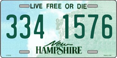 NH license plate 3341576