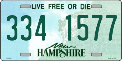 NH license plate 3341577