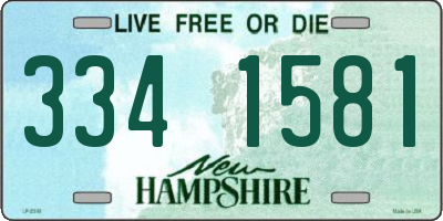 NH license plate 3341581