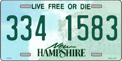 NH license plate 3341583