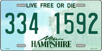 NH license plate 3341592