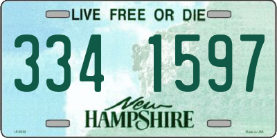 NH license plate 3341597