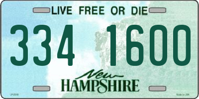 NH license plate 3341600