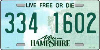 NH license plate 3341602