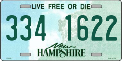 NH license plate 3341622