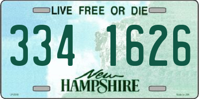 NH license plate 3341626