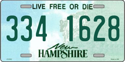 NH license plate 3341628