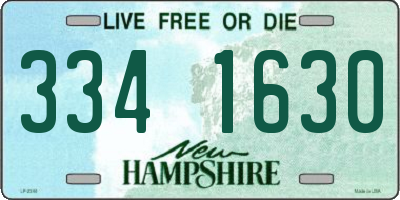 NH license plate 3341630