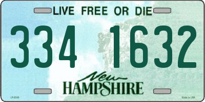 NH license plate 3341632