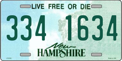 NH license plate 3341634