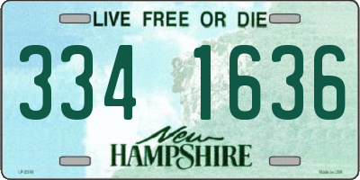 NH license plate 3341636