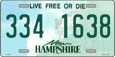 NH license plate 3341638