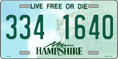 NH license plate 3341640