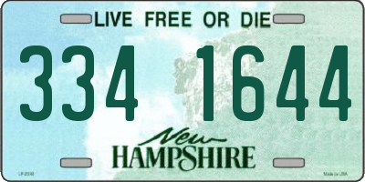 NH license plate 3341644