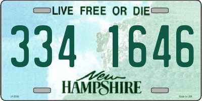 NH license plate 3341646