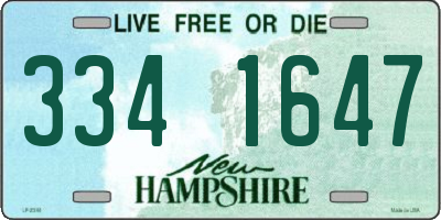 NH license plate 3341647