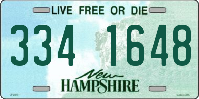 NH license plate 3341648