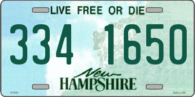 NH license plate 3341650