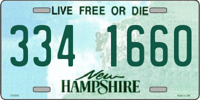 NH license plate 3341660