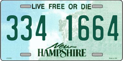 NH license plate 3341664