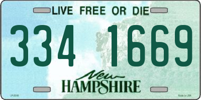 NH license plate 3341669