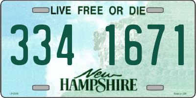 NH license plate 3341671