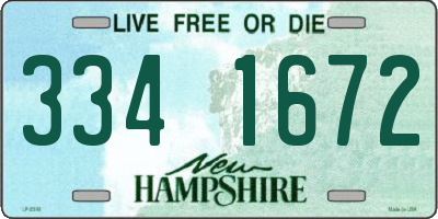 NH license plate 3341672