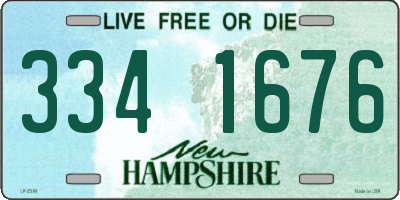 NH license plate 3341676