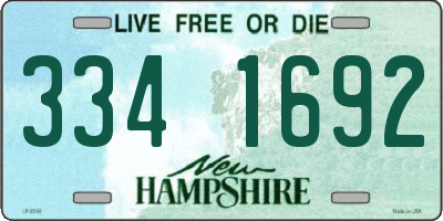 NH license plate 3341692