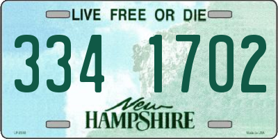 NH license plate 3341702