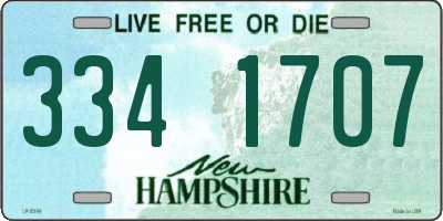 NH license plate 3341707