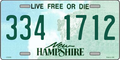 NH license plate 3341712