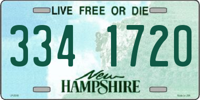 NH license plate 3341720
