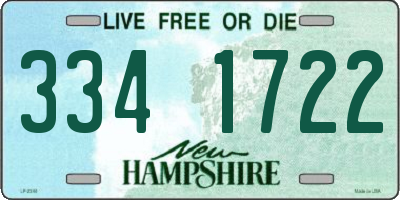 NH license plate 3341722