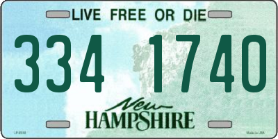 NH license plate 3341740