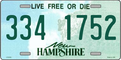 NH license plate 3341752
