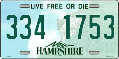 NH license plate 3341753
