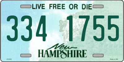 NH license plate 3341755