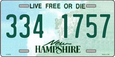 NH license plate 3341757
