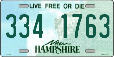 NH license plate 3341763
