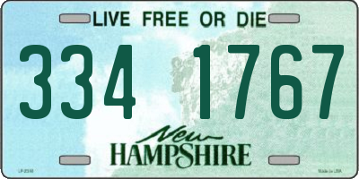 NH license plate 3341767
