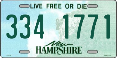 NH license plate 3341771