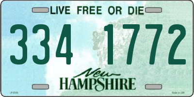 NH license plate 3341772
