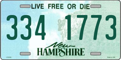NH license plate 3341773