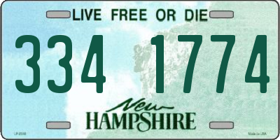 NH license plate 3341774