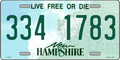 NH license plate 3341783